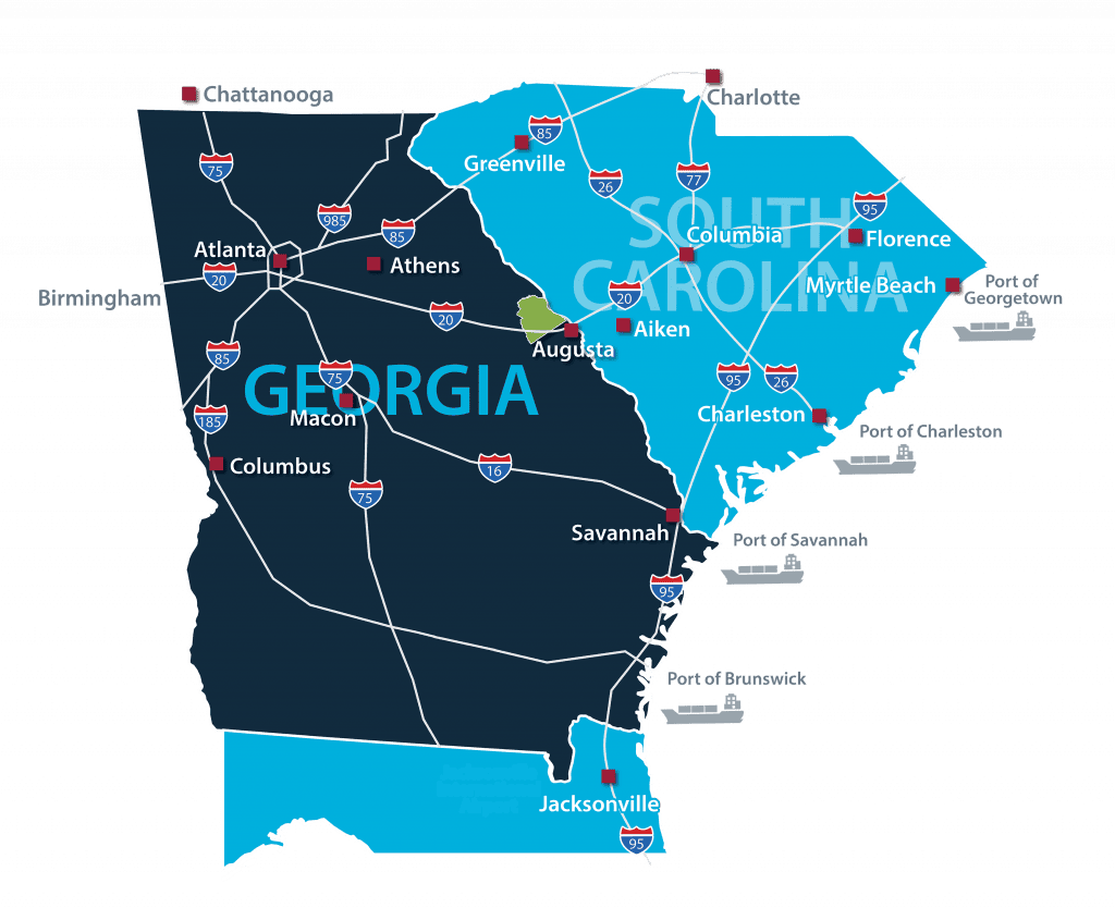 Columbia County, GA Transportation Offers Access to Highways, Airports, Ports and Rail